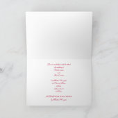 ピンクのキルテッドクライスクロス、結婚式の招待状 招待状 (内部)