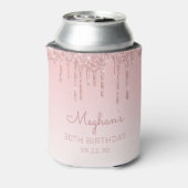 ピンクのギラギラしたドリップ 30歳の誕生日 缶クーラー (缶裏面)