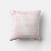 ピンクのギンガムに灰色のマウス クッション (裏面)