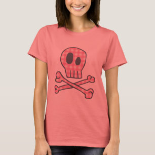 ピンクのギンガムの海賊 Tシャツ
