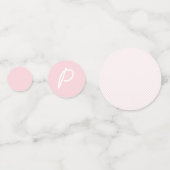 ピンクのギンガムの赤ちゃんシャワー コンフェッティ (裏面)