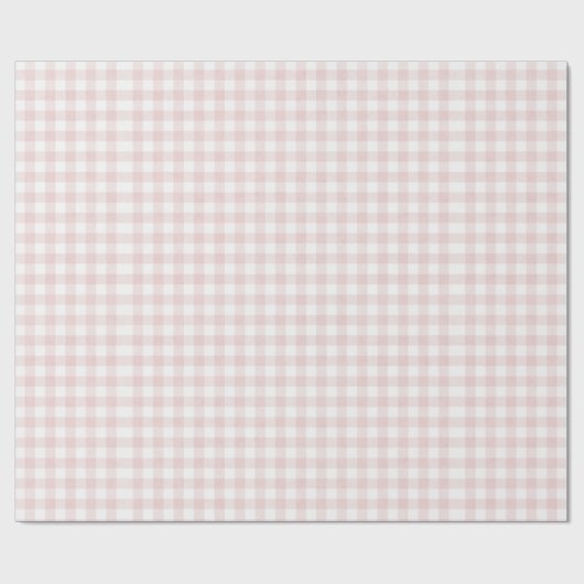 ピンクのギンガムガールのパーティー ラッピングペーパー (フラット)