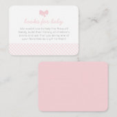 ピンクのギンガムシャワーエンクロージャカード プレイスカード (正面/裏面)