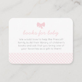 ピンクのギンガムシャワーエンクロージャカード プレイスカード