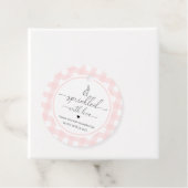 ピンクのギンガムバニーウサギが愛を振りかける フェイバータグ (インサイチュ)