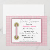 ピンクのギンガムレース, ブライダルシャワー招待状 招待状 (正面/裏面)