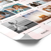 ピンクのギンガム何歳だった母とパパ写真ゲーム ポスター (角)