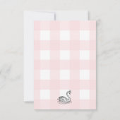 ピンクのギンガム スワン 絵本 リクエスト カード (裏面)