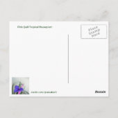 ピンクのクイルの植物はがき ポストカード (裏面)