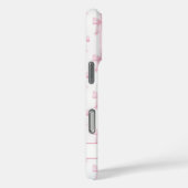 ピンクのクォケットボウストライプモノグラム Case-Mate iPhoneケース (裏面 / 右)
