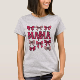 ピンクのクケットボウママのライトニングボルトママ Tシャツ