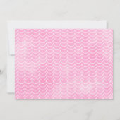 ピンクのクジラの写真 オンダーザシー 1歳の誕生日 招待状 (裏面)