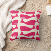 ピンクのクジラの枕 クッション (ブランケット)