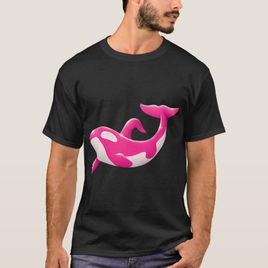 ピンクのクジラ Tシャツ (正面)