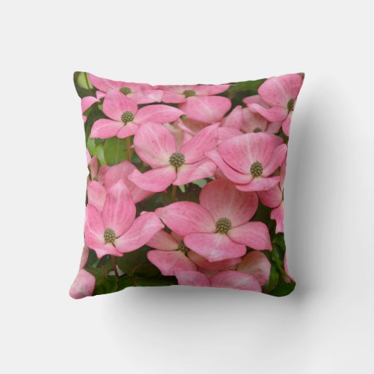ピンクのクソサドッグウッドの花装飾用クッション クッション (裏面)
