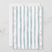 ピンクのクッキーとココアの雪の結晶ベビーシャワー 招待状 (裏面)