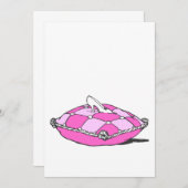 ピンクのクッション上のシンデレラの靴 ヴィンテージアート (正面/裏面)