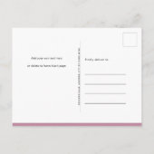 ピンクのクマと一緒に待ち遠しいキュートな女の子のベビーシャワー インビテーションポストカード (裏面)