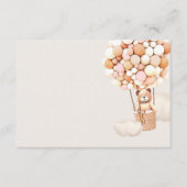 ピンクのクマのバルーン空白のエンクロージャカード エンクロージャーカード (正面)