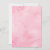 ピンクのクマの女の子は彼女の方法で、フローラの赤ちゃんシャワー 招待状 (裏面)