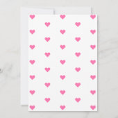 ピンクのクマの赤ちゃんの歓迎会　私たちクマと一緒に待ってね 招待状 (裏面)