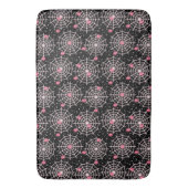 ピンクのクモとくもの巣 バスマット (正面縦)