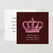 ピンクのクラウン 招待状 (正面/裏面)