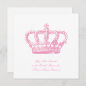 ピンクのクラウン 招待状 (正面/裏面)