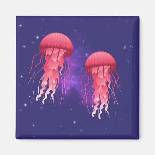 ピンクのクラゲ マグネット (正面)