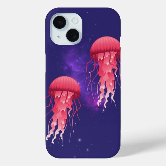 ピンクのクラゲ Case-Mate iPhoneケース (裏面)