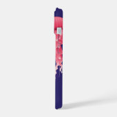 ピンクのクラゲ iPhone 15ケース (左側面)