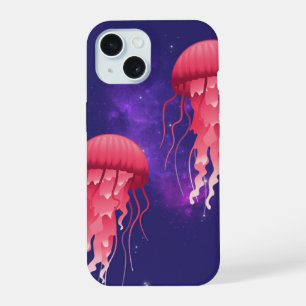ピンクのクラゲ iPhone 15ケース