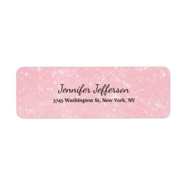 ピンクのクラシカル手書きスクリプトクリエイティブプレーン ラベル