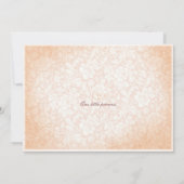 ピンクのクラシックな女の赤ちゃんの誕生の発表 案内状 (裏面)