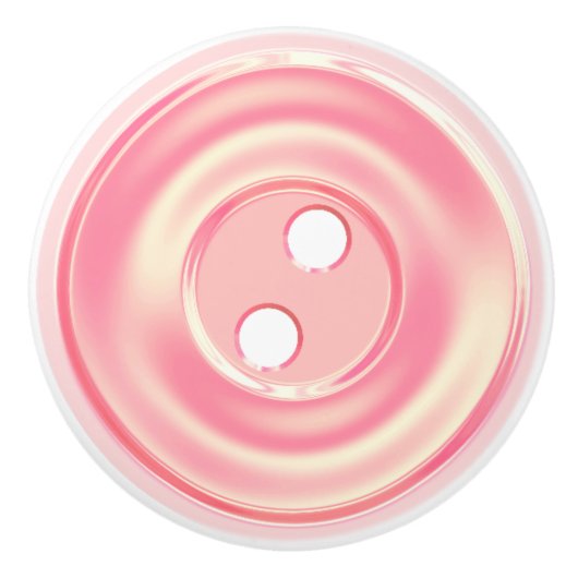 ピンクのクラシックな裁縫ボタンの陶磁器のノブ セラミックノブ (正面)