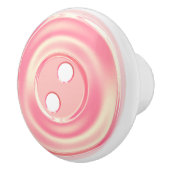 ピンクのクラシックな裁縫ボタンの陶磁器のノブ セラミックノブ (右)