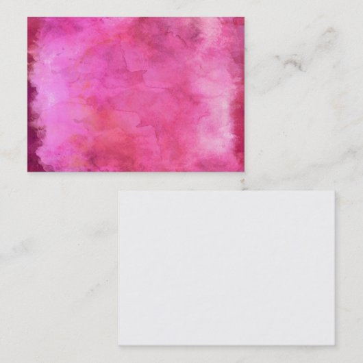 ピンクのクランベリーの水彩画の質パターン 名刺 (正面/裏面)