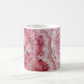 ピンクのクリスタルグエード コーヒーマグカップ (中央)