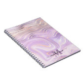 ピンクのクリスタル大理石虹色アゲート ノートブック (右側)