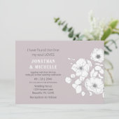 ピンクのクリスチャンの白のスケッチ結婚フローラ 招待状 (スタンド正面)