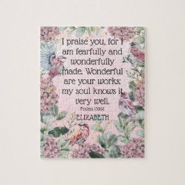 ピンクのクリスチャン自尊心引用文素晴らしい作り ジグソーパズル