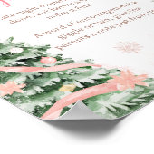 ピンクのクリスマスその冷たい外の深夜おむつ ポスター (角)