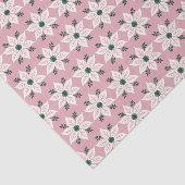 ピンクのクリスマスにホワイトポインセチア 薄葉紙 (詳細)