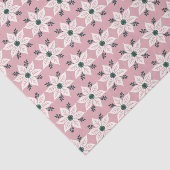 ピンクのクリスマスに白いポインセチア 薄葉紙 (詳細)