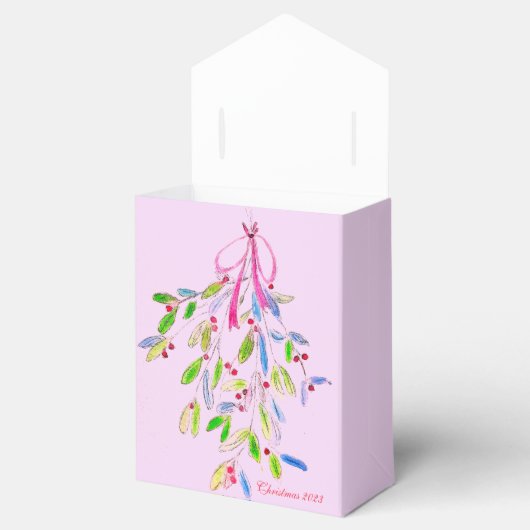 ピンクのクリスマスのお気に入りボックスとミスタントウ フェイバーボックス (オープン)