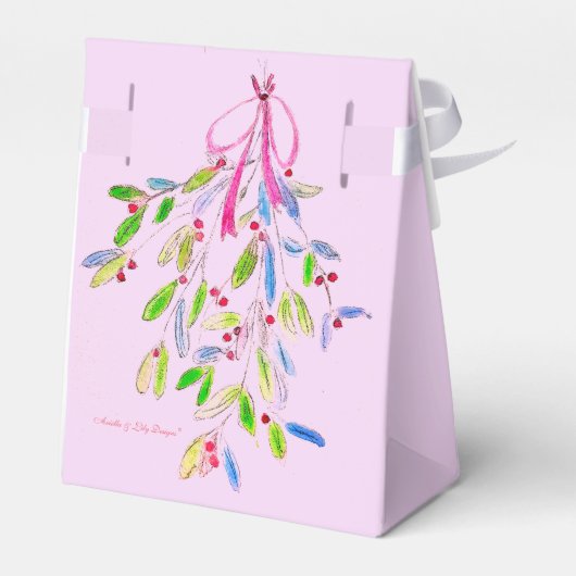 ピンクのクリスマスのお気に入りボックスとミスタントウ フェイバーボックス (裏面サイド)