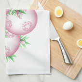 ピンクのクリスマスのつまらないものの台所タオル キッチンタオル (四つ折り)