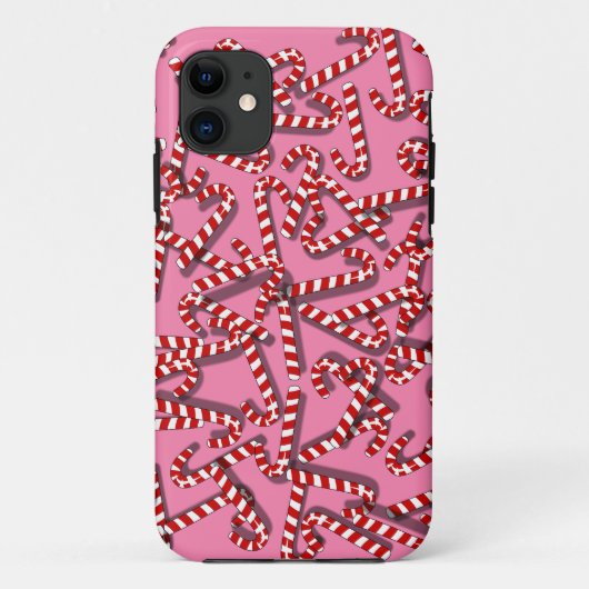 ピンクのクリスマスのカスタムなiphone 5の場合のキャンディ・ケーン Case-Mate iPhoneケース (裏面)