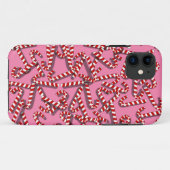 ピンクのクリスマスのカスタムなiphone 5の場合のキャンディ・ケーン Case-Mate iPhoneケース (裏面(横))