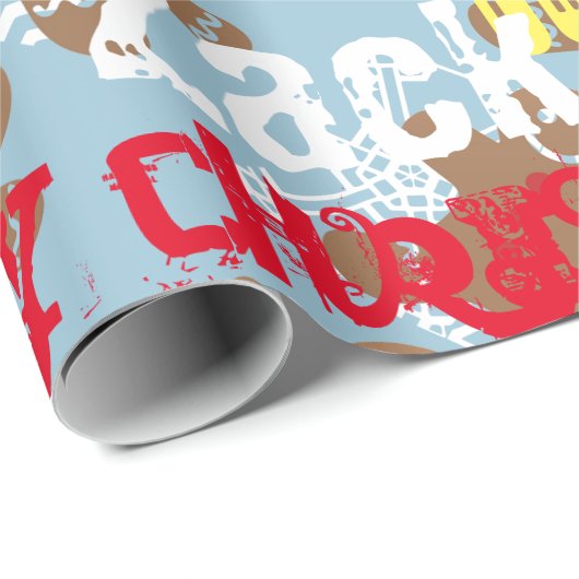 ピンクのクリスマスのジンジャーブレッドのギフト用包装紙の一流の変更 ラッピングペーパー (ロールコーナー)